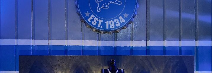 Football-Deko in blau